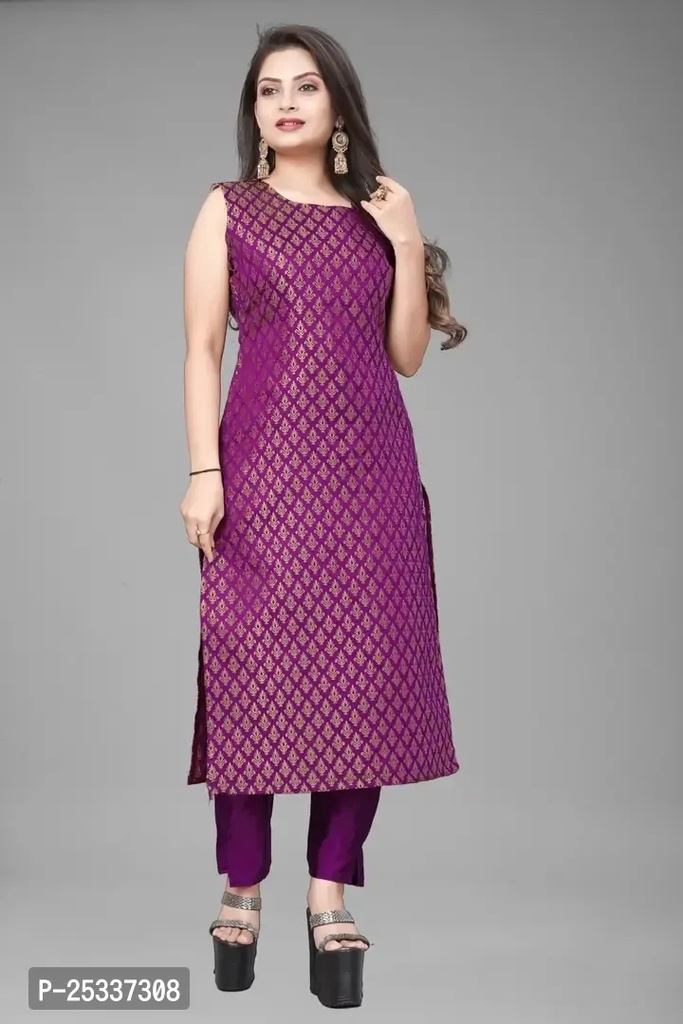 Fancy Jacquard Kurta Set For Women