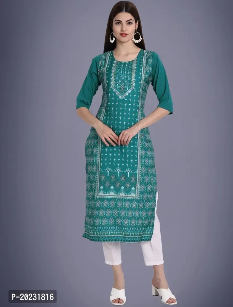 Amazing American Crepe Printed Kurti For Women 