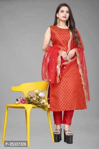 Fancy Jacquard Kurta Set For Women